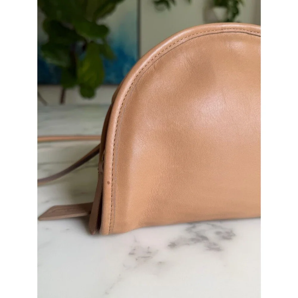 COACH Vintage Kimball Crossbody Bag 9911 Camel Stone Butterscotch Leather 90's